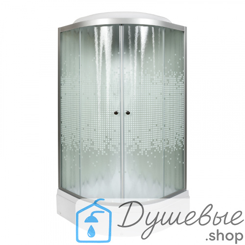 Душевая кабина AvaCan L 780 с гидромассажем, 80×80 см, четверть круга, стекло с узором, крыша, универсальная ориентация фото 3